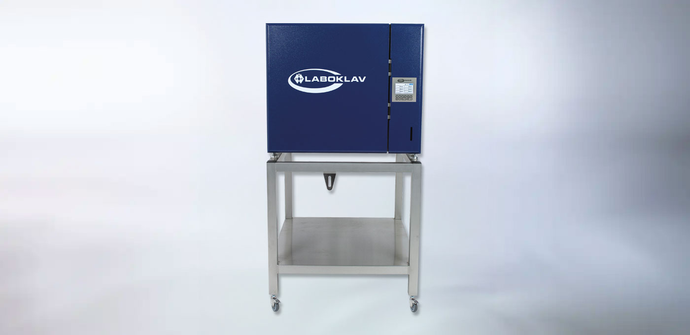 Woman operates sterilization machine