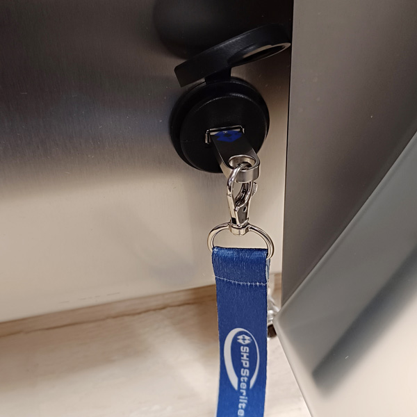 USB port behind the open chamber door