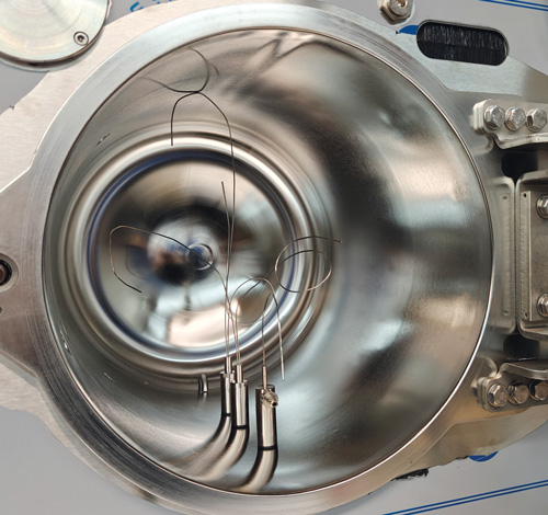 Measurement of temperature distribution in the empty chamber
